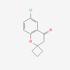 molecular formula C12H11ClO2 B8779151 6-Chlorospiro[chroman-2,1'-cyclobutan]-4-one 