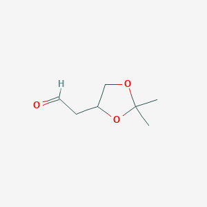 molecular formula C7H12O3 B8779154 2-(2,2-Dimethyl-1,3-dioxolan-4-yl)acetaldehyde CAS No. 83141-42-8