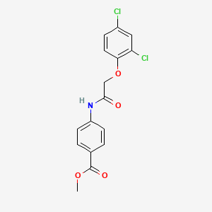 molecular formula C16H13Cl2NO4 B8779181 Methyl 4-{[(2,4-dichlorophenoxy)acetyl]amino}benzoate 