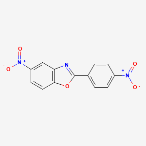 molecular formula C13H7N3O5 B8779186 2-(4-Nitrophenyl)-5-nitrobenzoxazole 