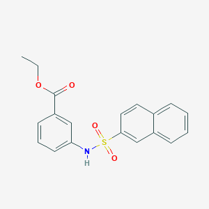 Benzoic acid, 3-[(2-naphthalenylsulfonyl)amino]-, ethyl ester