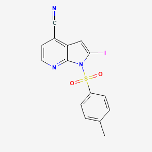1H-Pyrrolo[2,3-b]pyridine-4-carbonitrile, 2-iodo-1-[(4-methylphenyl)sulfonyl]-
