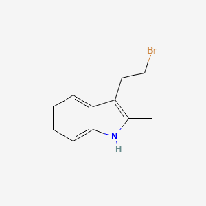 molecular formula C11H12BrN B8779452 3-(2-Bromoethyl)-2-methyl-1H-indole CAS No. 56365-56-1