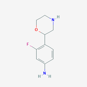 3-Fluoro-4-(morpholin-2-YL)aniline