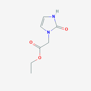 molecular formula C7H10N2O3 B8779508 Ethyl 2-(2-oxo-2,3-dihydro-1H-imidazol-1-yl)acetate 