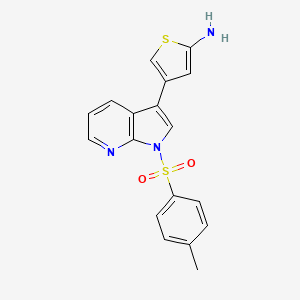 2-Thiophenamine, 4-[1-[(4-methylphenyl)sulfonyl]-1H-pyrrolo[2,3-b]pyridin-3-yl]-