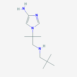 molecular formula C12H24N4 B8779525 1H-Imidazole-1-ethanamine, 4-amino-N-(2,2-dimethylpropyl)-beta,beta-dimethyl- 