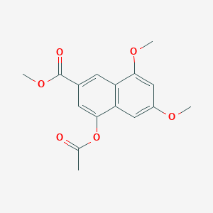 2-Naphthalenecarboxylic acid, 4-(acetyloxy)-6,8-dimethoxy-, methyl ester