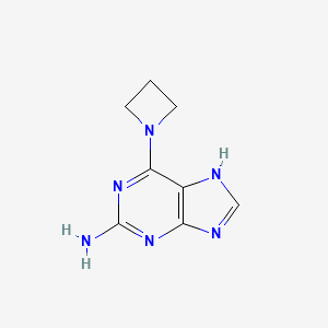 molecular formula C8H10N6 B8779679 6-(AZETIDIN-1-YL)-1H-PURIN-2-AMINE CAS No. 134760-67-1