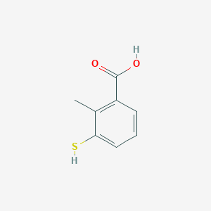 molecular formula C8H8O2S B8779759 3-Mercapto-2-methylbenzoic acid CAS No. 188700-62-1