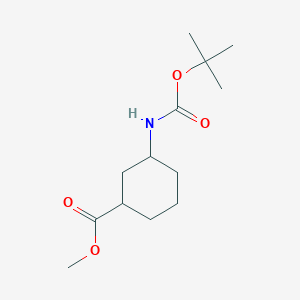 molecular formula C13H23NO4 B8779764 Methyl 3-(tert-butoxycarbonylamino)cyclohexanecarboxylate 