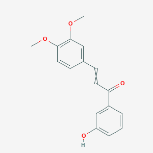 molecular formula C17H16O4 B8779765 (E)-3-(3,4-dimethoxyphenyl)-1-(3-hydroxyphenyl)prop-2-en-1-one 