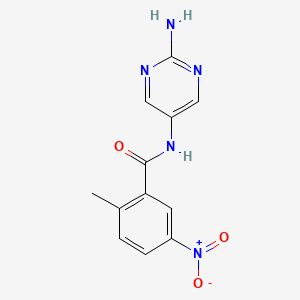 molecular formula C12H11N5O3 B8779823 N-(2-aminopyrimidin-5-yl)-2-methyl-5-nitrobenzamide CAS No. 925896-84-0