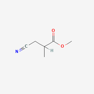 molecular formula C6H9NO2 B8779855 Methyl 3-cyano-2-methylpropionate CAS No. 39585-12-1