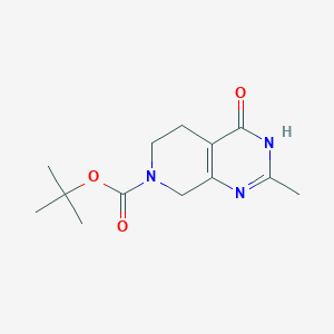 molecular formula C13H19N3O3 B8779879 tert-butyl 4-hydroxy-2-methyl-5,6-dihydropyrido[3,4-d]pyrimidine-7(8H)-carboxylate 
