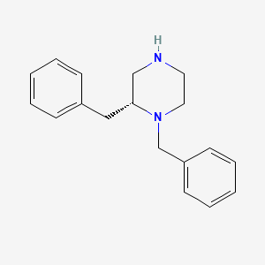 molecular formula C18H22N2 B8779895 (2R)-1,2-dibenzylpiperazine 