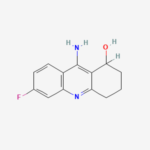 molecular formula C13H13FN2O B8779907 1,2,3,4-Tetrahydro-9-amino-6-fluoro-1-acridinol CAS No. 104628-16-2