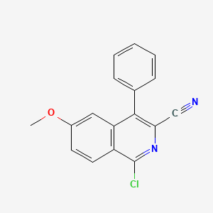 molecular formula C17H11ClN2O B8779917 1-Chloro-6-methoxy-4-phenylisoquinoline-3-carbonitrile CAS No. 849546-10-7