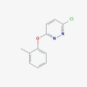 molecular formula C11H9ClN2O B8779927 3-Chloro-6-(2-methylphenoxy)pyridazine 