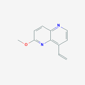 molecular formula C11H10N2O B8779954 8-Ethenyl-2-methoxy-1,5-naphthyridine CAS No. 394223-07-5