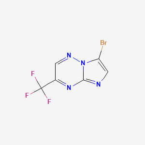 molecular formula C6H2BrF3N4 B8779957 7-Bromo-3-trifluoromethyl-imidazo[1,2-B][1,2,4]triazine 