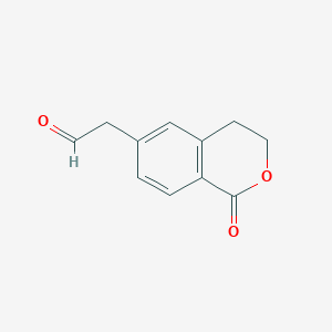 molecular formula C11H10O3 B8779971 2-(1-Oxoisochroman-6-yl)acetaldehyde 
