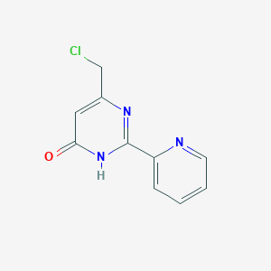 molecular formula C10H8ClN3O B8779990 6-(Chloromethyl)-2-(pyridin-2-yl)pyrimidin-4-ol CAS No. 680216-41-5