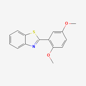 molecular formula C15H13NO2S B8780004 2-(2,5-Dimethoxyphenyl)benzo[d]thiazole 