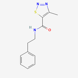 molecular formula C12H13N3OS B8780009 4-methyl-N-phenethyl-1,2,3-thiadiazole-5-carboxamide 