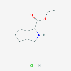 molecular formula C10H18ClNO2 B8780041 (1S,3aR,6aS)-Ethyl octahydrocyclopenta[c]pyrrole-1-carboxylate hydrochloride 