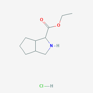 molecular formula C10H18ClNO2 B8780041 ethyl (1S,3aR,6aS)-octahydrocyclopenta[c]pyrrole-1-carboxylate 