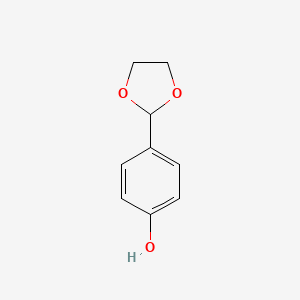 molecular formula C9H10O3 B8780049 4-(1,3-dioxolan-2-yl)phenol CAS No. 23639-82-9
