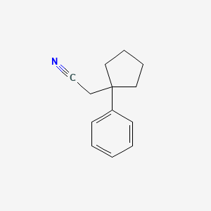 molecular formula C13H15N B8780072 2-(1-phenylcyclopentyl)acetonitrile CAS No. 5407-84-1