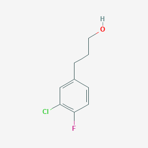 molecular formula C9H10ClFO B8780194 3-(3-Chloro-4-fluorophenyl)-1-propanol 