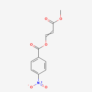 molecular formula C11H9NO6 B8780204 Methyl 3-(4-nitrobenzoyloxy)prop-2-enoate 