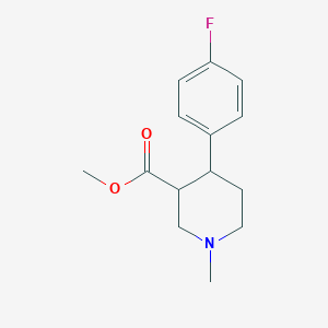 molecular formula C14H18FNO2 B8780274 Methyl 4-(4-fluorophenyl)-1-methylpiperidine-3-carboxylate 