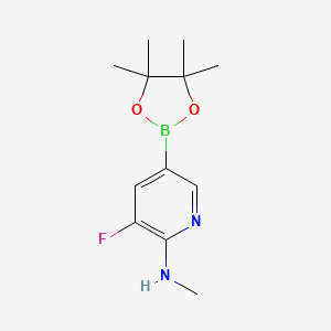 3-Fluoro-N-methyl-5-(4,4,5,5-tetramethyl-1,3,2-dioxaborolan-2-YL)pyridin-2-amine