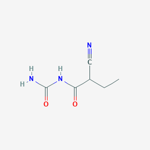 molecular formula C6H9N3O2 B8780420 N-carbamoyl-2-cyano-butanamide CAS No. 88866-04-0