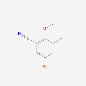 molecular formula C9H8BrNO B8780461 5-Bromo-2-methoxy-3-methylbenzonitrile 