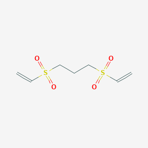 molecular formula C7H12O4S2 B8780577 Propane, 1,3-bis(ethenylsulfonyl)- CAS No. 41187-15-9