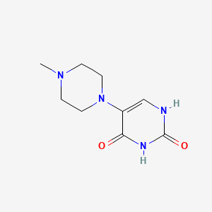 molecular formula C9H14N4O2 B8780610 5-(4-methylpiperazin-1-yl)-1H-pyrimidine-2,4-dione 