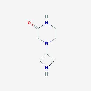 molecular formula C7H13N3O B8780615 4-(Azetidin-3-yl)piperazin-2-one CAS No. 1257293-70-1