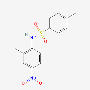 molecular formula C14H14N2O4S B8780622 Benzenesulfonamide, 4-methyl-N-(2-methyl-4-nitrophenyl)- CAS No. 97-15-4