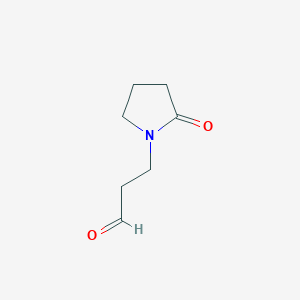 molecular formula C7H11NO2 B8780634 3-(2-Oxopyrrolidin-1-yl)propanal CAS No. 125008-80-2