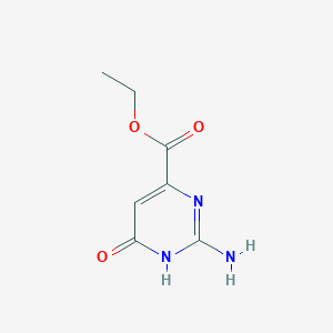 molecular formula C7H9N3O3 B8780640 Ethyl 2-amino-6-oxo-1,6-dihydropyrimidine-4-carboxylate CAS No. 6339-81-7
