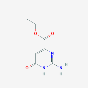 molecular formula C7H9N3O3 B8780640 Ethyl 2-amino-6-oxo-3,6-dihydropyrimidine-4-carboxylate CAS No. 6339-81-7