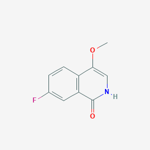 molecular formula C10H8FNO2 B8780656 7-Fluoro-4-methoxyisoquinolin-1-OL CAS No. 630423-45-9