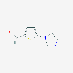 molecular formula C8H6N2OS B8780697 5-(1H-Imidazol-1-YL)thiophene-2-carbaldehyde CAS No. 91163-87-0