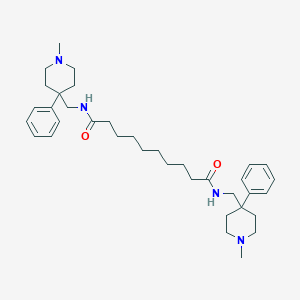 molecular formula C36H54N4O2 B087807 N,N'-bis[(1-methyl-4-phenylpiperidin-4-yl)methyl]decanediamide CAS No. 13018-50-3