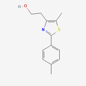 molecular formula C13H15NOS B8780707 2-[5-Methyl-2-(4-methylphenyl)-1,3-thiazol-4-YL]ethanol CAS No. 496062-20-5